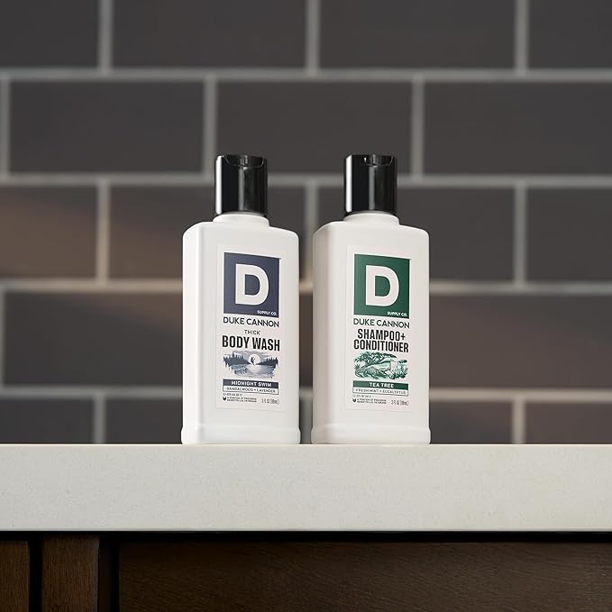 Duke Cannon THICK Body Wash for Men – High-Viscosity Shower Gel, Midnight Swim Scent – Travel & Trial Size, Long-Lasting Clean Feel – 3 oz