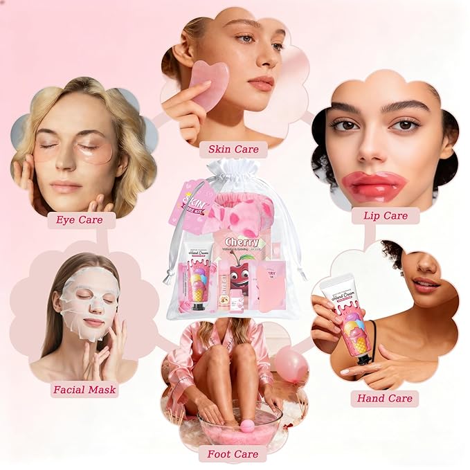 72 PCS Spa Party Supplies for Girls,Spa Party Favors Include Face Masks Skincare, Lip Balm, Under Eye Patches, Foot Bath Bomb,Spa Headband, Sleepover Party Supplies Spa Birthday Kit for Women
