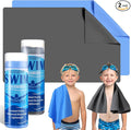 SmoothNovelty 2 Pack Swim Chamois Towel Water Absorbent Quick Dry Towel Shammy Chamois Cloth for Swimming Car Drying Diving Water Sports Beach Shower Pool Swimmer Gift