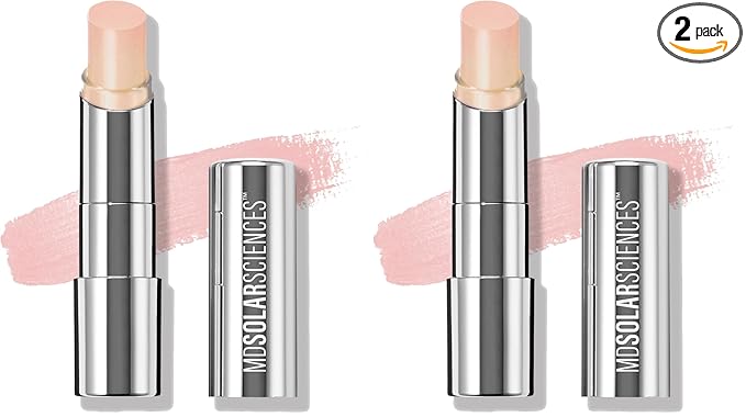 MDSolarSciences Tinted Sheer Lip Balm SPF 30 | Hydrating Lip Sunscreen | Shea Butter, Jojoba & Avocado Oils | Moisturizing, Vegan, & Clean| 0.15 oz, Natural pH Reactive Color Shimmer,(Pack of 2)