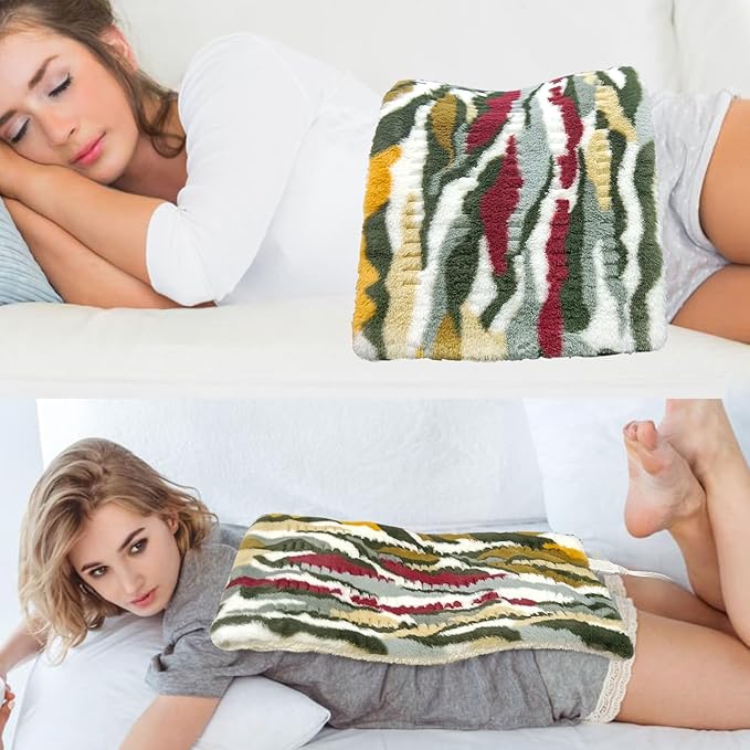 Pasonio Electric Heating Pad for Back Pain Relief - 12 Heating Levels-8 Timer Settings - Heat Pad with Moist & Dry Heat Therapy - Hot Heated Pads -Washable (XL 12"x24" Camouflage) - MCC
