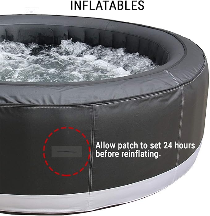 Hot Tub & Pool Leak Seal Patch Kit - Clear Ultra-Adhesive Waterproof Repair Fix for Vinyl, PVC, Acrylic