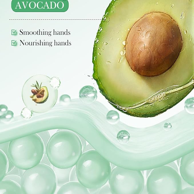 Disposable Avocado Hand Cream for Dry Cracked Hands,Travel Size Mini Hand Lotion - Easy to Carry Moisturizing Mini Hand Cream with Natural Avocado Fragrance, Christmas Gifts for Women (20 Packs,4ml)