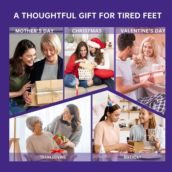 Lavender Foot Soak Set – Foot Spa Kit for Women, Pedicure Kit at Home with Salt, Scrub, Foot File & Moisturizing Gel Socks – Spa Gift Set for Dry, Cracked Feet