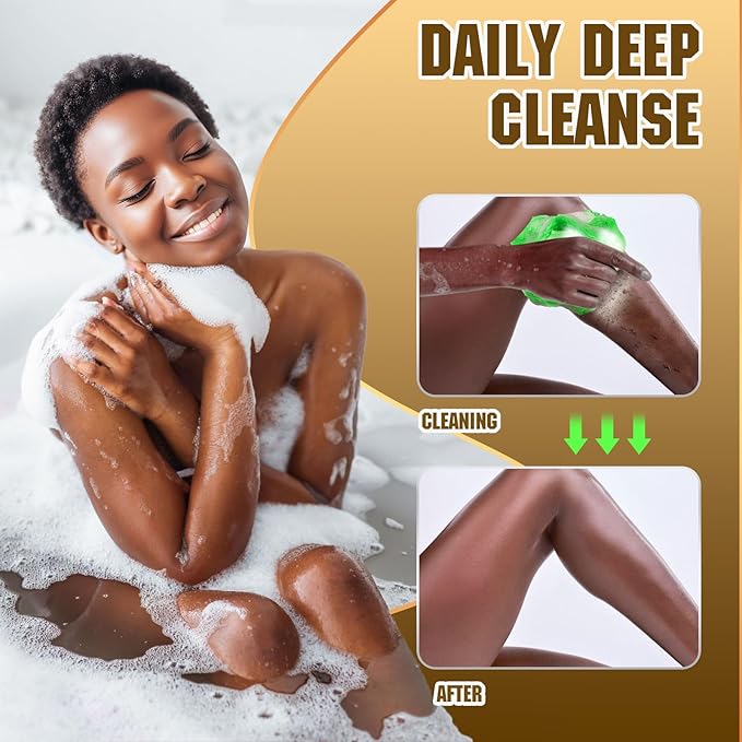 2 Pieces African Net Sponge – Real Authentic Exfoliating Bath Sponges for Silky Smooth Skin, Deep Cleansing Mesh for Full Body, Quick-Drying & Travel-Friendly (Rose Green)