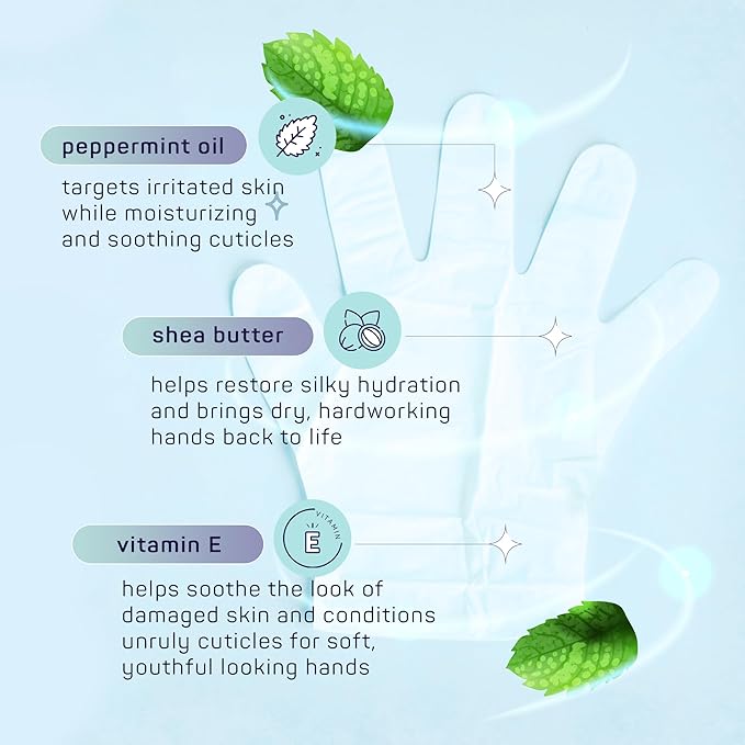 SpaLife Men's Glacial Mineral Moisturizing and Repairing Balm for The Working Hand (Hand Gloves 6 Pack)