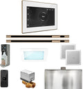 Mr Steam XDream Max Steam Shower Pkg w/iSteamX Control and Linear Steamhead in White Polished Gold