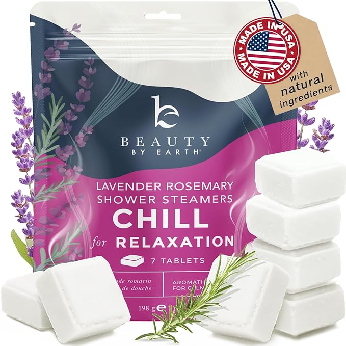 Shower Steamers Aromatherapy - USA Made with Natural Ingredients & Lavender Oil, Mothers Day Gifts for Mom, Large Shower Bombs for Stress Relief, Relaxing Spa Gifts for Women & Men, New Mom Gifts