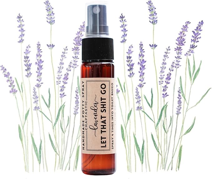 Funny Stocking Stuffer - Pre-Poop Toilet Spray 1 Fl Oz - Lavender Scent - Gag Gift Ideas For Adult Men And Women – Travel Size Essentials 5 Below