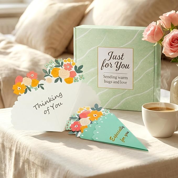 Mothers Day Gifts for Women, Get Well Gifts for Women with Glass Cup, Candle, Bath Bombs, Socks & Hair Accessories, Care Package for Her, Mom, Wife or Best Friend
