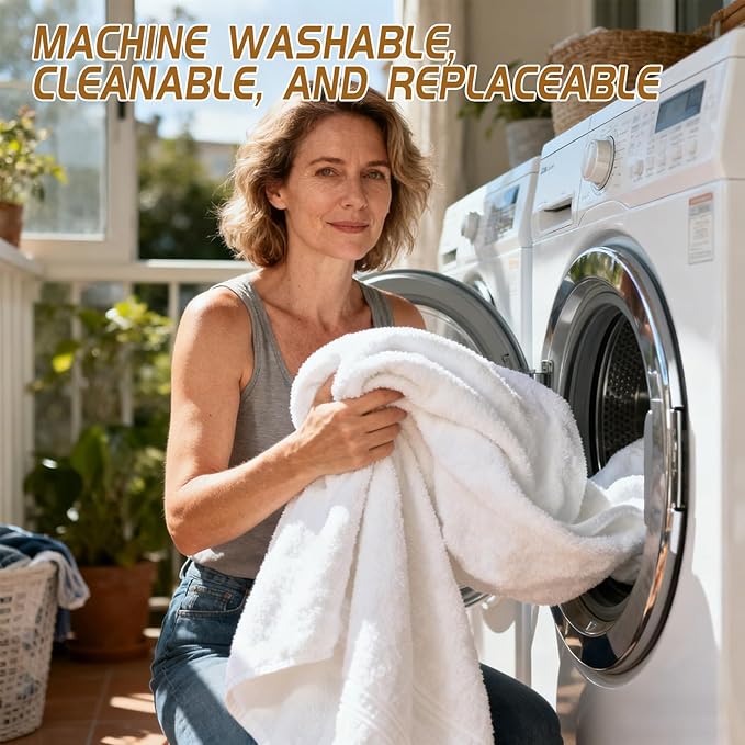 31"x71" Sauna Blanket Insert 3 Pack Machine Washable Blanket Towel Insert Super Absorbent Towel for Infrared Sauna Blankets (3, White)