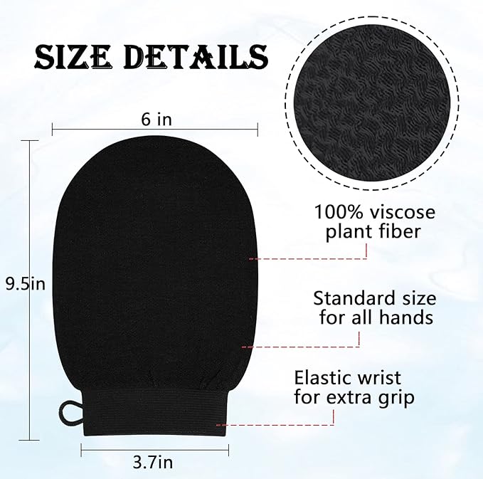 Exfoliating Mitt for Body Scrub Exfoliator Glove Revive Glow Keesa Exfoliating Glove Exfoliate Bath Korean Deep Exfoliating Gloves for Shower Dead Skin Remover Scrubber Exfoliation 1pcs White