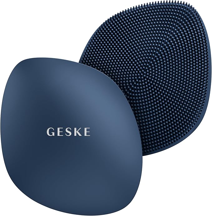 GESKE SmartAppGuided™ Facial Brush | 4 in 1 | Professional Facial Cleansing Brush | Skin Cleansing Silicone Facial Brush | Routine Skincare | Gentle Cleansing | Facial Cleanser