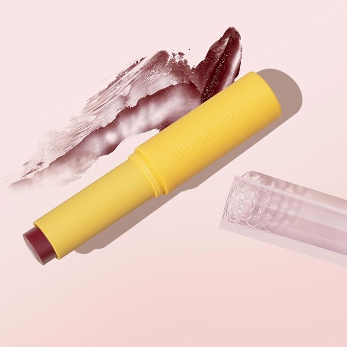 Burt’s Bees Tinted Boosted Balm, Misty Mauve, Hydrating Tinted Lip Balm with Vitamin C, E, and F Core, 24 Hour Lip Moisturizer with Responsibly Sourced Beeswax, 100% Natural Origin, 1 Count, 0.16oz