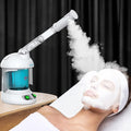 Facial Steamer - DENFANY Nano Ionic Face Steamer with Extendable 360° Rotating Arm - Portable Facial Steamer for Personal Care at Home or Salo (Blue)
