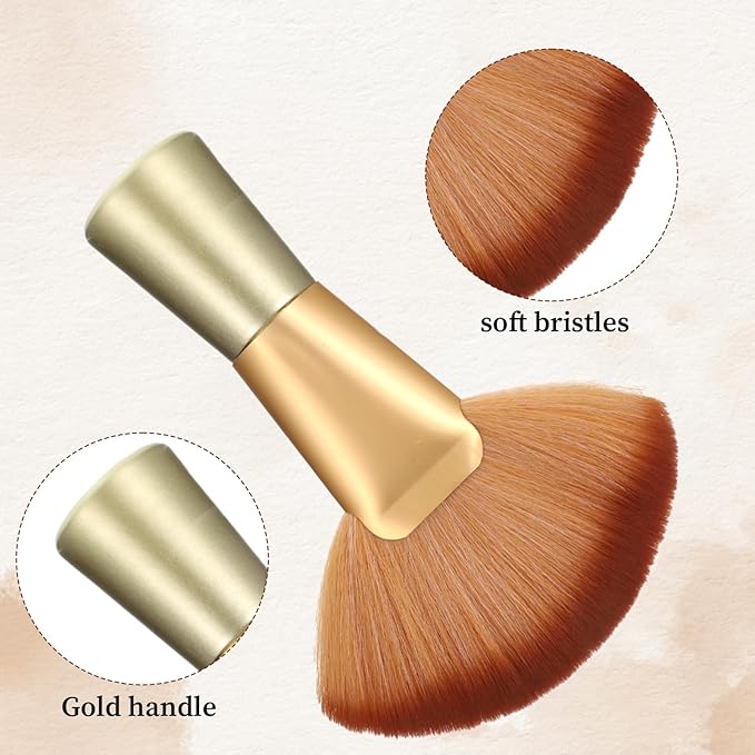 Professional Large Body Powder Brush, Soft Setting Powder Brush for Makeup Finishing Kabuki Makeup Brushes Fan Facial Brushes Dual-Purpose with Soft Bristles for Spray Tan Powders (Rose Gold Color)