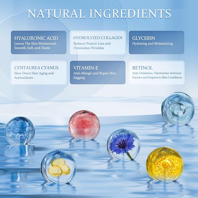 Under Eye Patches for Dark Circles & Puffy Eyes- 60 Hydrogel Eye Mask Patches with Caffeine, Collagen & Niacinamide - Anti Wrinkle Smile Line Patches, Self Care Gifts for Women,Navy Blue