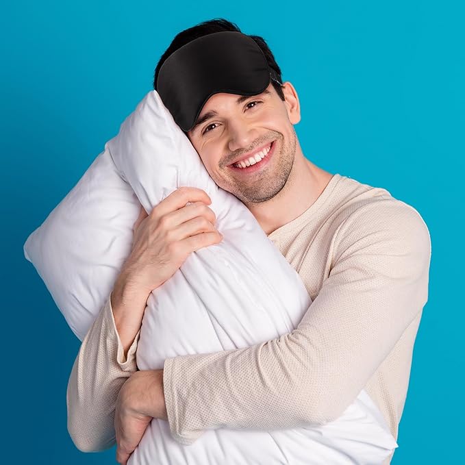 Cutecrop 12 Pcs Silk Sleep Masks Soft Satin Eye Masks with Adjustable Elastic Strap for Sleeping Comfortable Blindfold Eyeshade for Men Women Nap Night Travel Gifts (Black, Dark Green, Navy Blue)