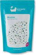 Eco Bath London Relaxing Lavender Epsom Salt Bath Soak - Pouch 2.2 lb (1 kg), Made in UK, Natural Magnesium Bath Salt, Relaxing Spa Bath Soak for Stress Relief, Self Care Gift for Women and Men