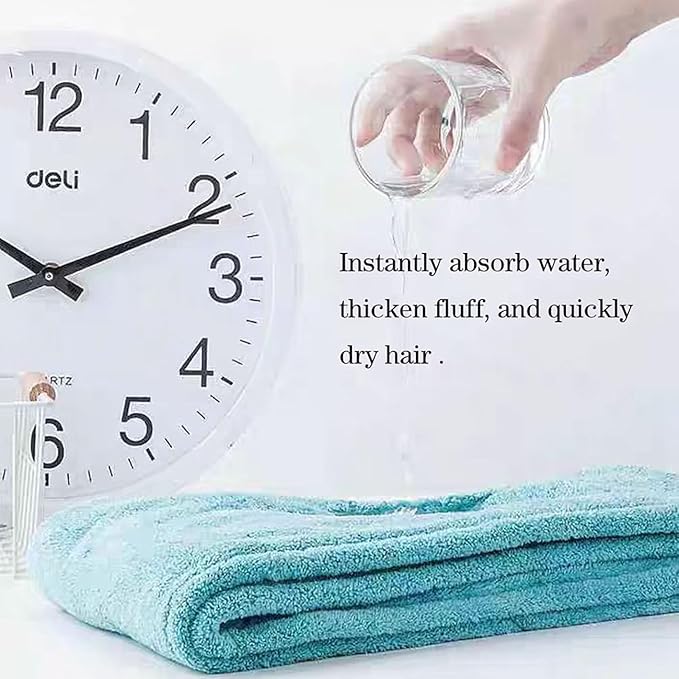 Microfiber Hair Drying Towel Wrap for Women, Hair Turbans Towel for Wet Hair,turbie Twist Hair Towels(The Color of the Picture is for Reference only) (Purple with Moon)