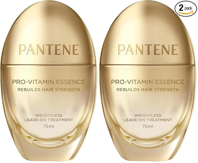 Pantene Pro-Vitamin Essence, Daily Repair Mist, Weightless Leave-On Treatment Strengthens & Rebuilds Damaged Hair, Reduces Breakage, 2.5 Fl Oz, (Pack of 2)