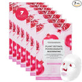 Vitamasques Retinol Pomegranate Face Sheet Mask 7 Pack - Korean Skin Care Facial Mask Rejuvenate & Hydrating Skin Care - Natural & Biodegradable