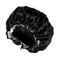Ymapinc Reusable Shower Caps for Women Waterproof Hair Shower Cap Adjustable Hair Cover for Shower Large Black Layer Shower Bonnet for Girls Spa Home Salon Use