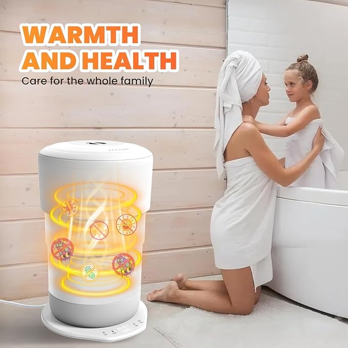 Ann Katy Towel Warmer Bucket for Bathroom – 23L Large Capacity Hot Towel Heater with Timer & Auto Shut Off, Fits 40x70 Inch Towels, Bathrobes & Blankets, Quick Heating Spa Towel Warmer for Home