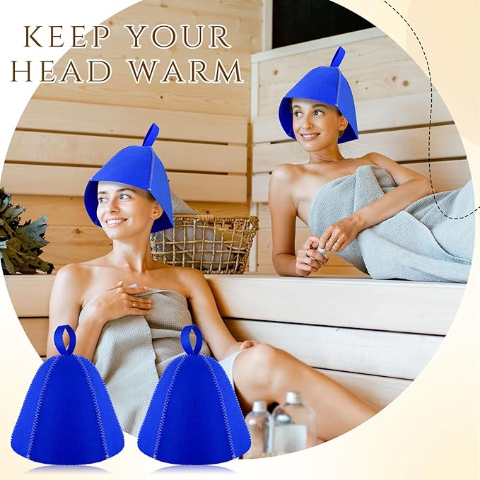 JaGely Sauna Hat for Men Women Sauna Hat Vaporarium Cap Russian Banya Cap for Bath House Accessories