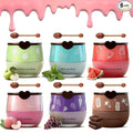 6PCS Bee Lip Balm Honey Pot Set, Moisturizing Propolis Mask, Hydrating Prevention for Dry and Cracked Skin, Exfoliating Scrubs, Sleep Mask Reduces Lines