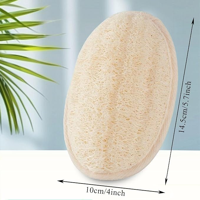 [Pack of 6] Loofah Sponge Pads Natural Organic Bath Luffa Sponges Pads Natural Bath Shower Loofah Body Scrubber Sponges for Exfoliating Your Skin