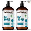 Everyone 3-in-1 Soap, Body Wash, Bubble Bath, Shampoo, 32 Ounce (Pack of 2), Pacific Eucalyptus, made with Essential Oils for Men and Women