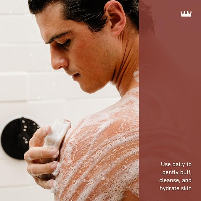 Cremo Exfoliating Body Bar for Men, Bourbon & Oak Scent, Multi-Layered Fragrance That Buffs, Cleanses and Hydrates Skin, 5oz (Pack of 12)