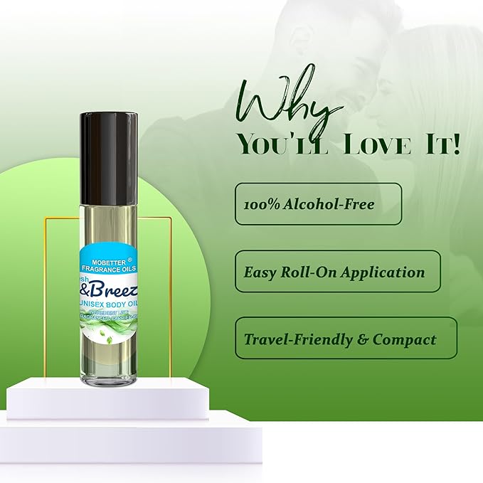 MOBETTER FRAGRANCE OILS Fresh & Breezy Fragrance Body Oil for Unisex