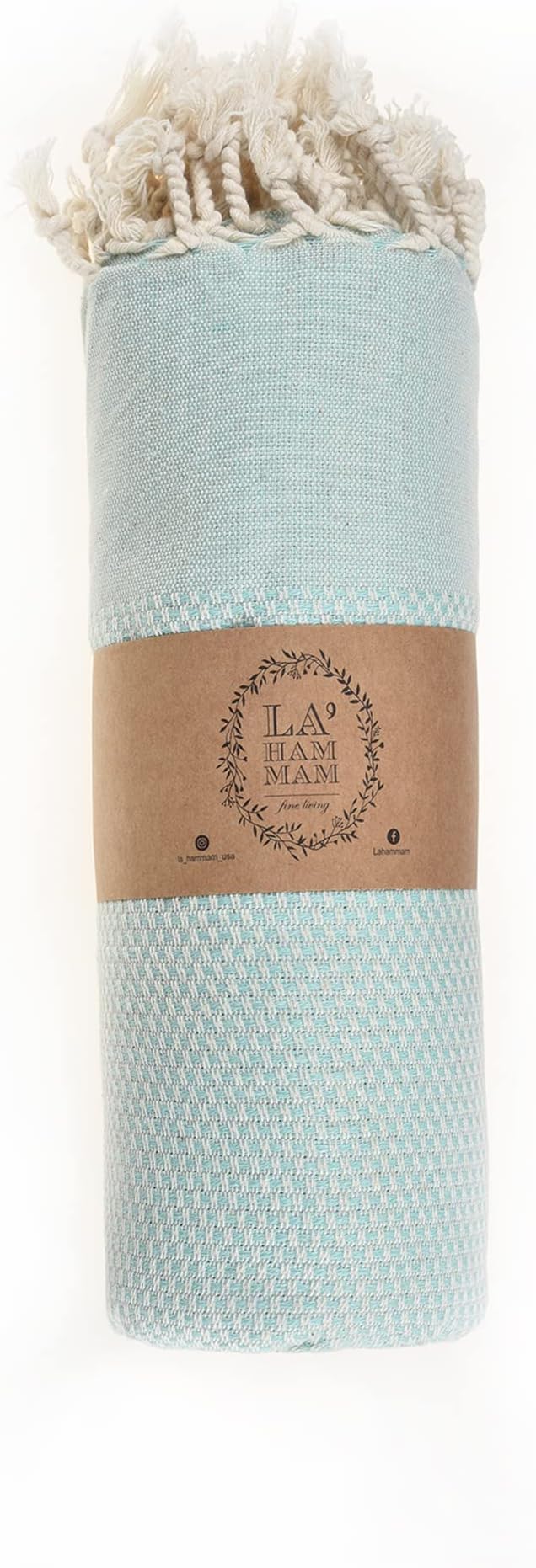 Beach Towel | Cotton Beach Towels, Easy to Carry, Sand Free, Highly Absorbent, Quick Dry, Turkish Towels for Travel Camping Bath Sauna Beach Gym Pool Yoga SPA by Lahammam, Akasya, Aqua