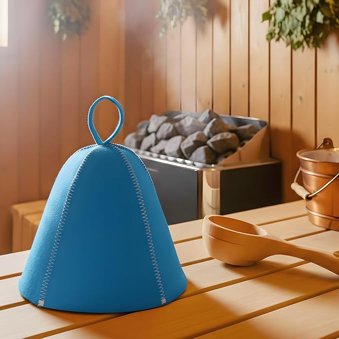 JaGely Sauna Hat for Men Women Sauna Hat Vaporarium Cap Russian Banya Cap for Bath House Accessories