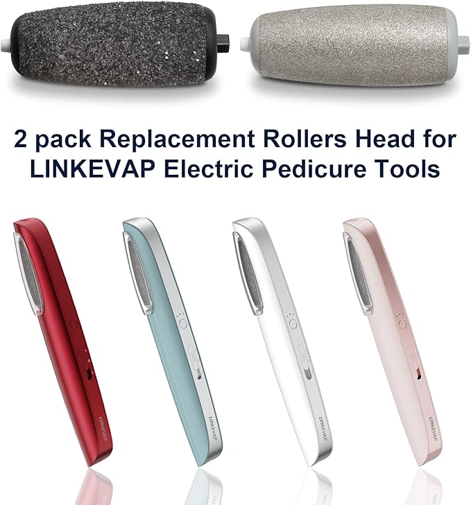 Replacement Roller Compatible with LINKEVAP Electric Foot File Callus Remover - 2 Pack