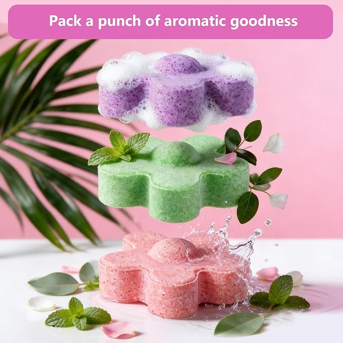 Aromatherapy Shower Steamers, Essential Oils Shower Tablets, Shower Melts, 15-Pack, 8 Assorted Scents, Mothers Day Gifts, Stocking Stuffers, Self Care Gift for Women, Mom, Her
