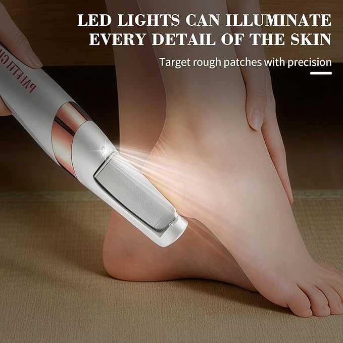 Electric Foot Callus Remover, Rechargeable Foot File Pedicure Kit for Hard Dry Cracked Skin, Professional At-Home Foot Care for Smooth Feet, Ideal Gift for Women and Men