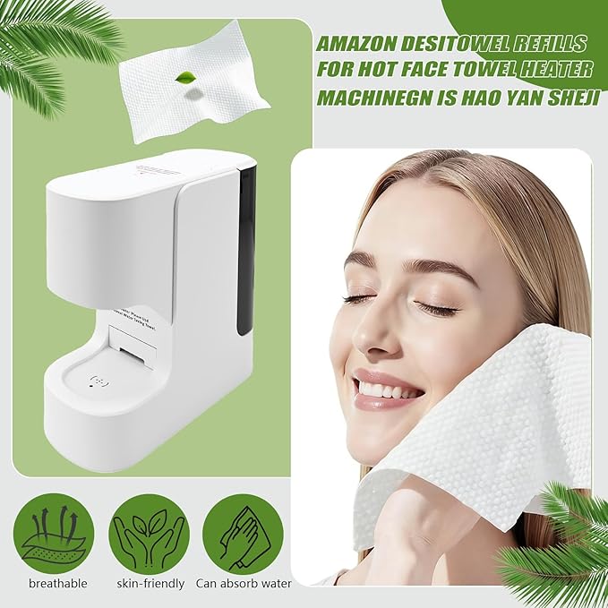 Replacement Towels for Hot Face Towel Warmer - 60 Count White Compressed Spa Towels (3 Rolls of 20), Compatible Refills for Facial Care & Professional Salon Use