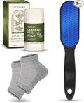 Nano Glass Foot File, Foot Callus Remover & Scrubber for Smooth Feet, Professional Pedicure Tool (Heel Socks & Cracked Heel Stick Included)