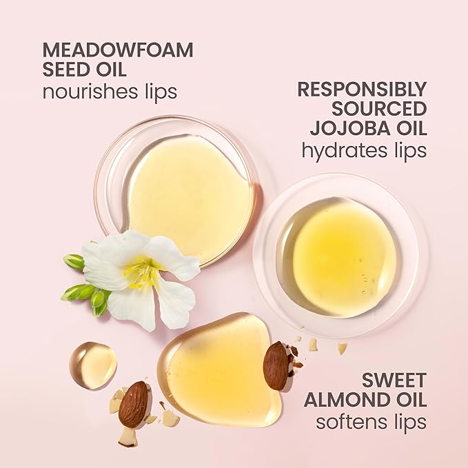 Burt's Bees Lip Oil Golden Hour, Instant Hydration, Nourishes and Softens Lips, Sheer Wash of Color, High Shine Finish, Responsibly Sourced Jojoba Oil, Non Sticky, Wand Applicator, 0.15