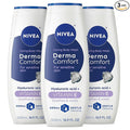 NIVEA Derma Comfort Caring Body Wash for Sensitive Skin, Body Wash with Hyaluronic Acid, Mothers Day Gifts, 16.9 Fl Oz Bottle, Pack of 3