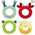 YISSION 4PCS Cute Animal Facial Headbands for Women & Girls, Plush Spa Headbands with Snail, Crab, Frog, Starfish Designs, Soft Hair Bands for Washing Face, Skincare & Makeup