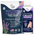 Lavender Foot Soak & Callus Remover Gel Kit - Extra Strength Callus Remover Gel for Feet, Remove Calluses with Epsom Salts, Dry Cracked Heels & Foot Odor, at Home Pedicure - Foot Care for Tired Feet