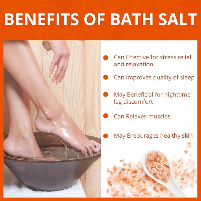 Natural Solution Pink Salt Body Soak with Blood Orange – 3 lbs of Organic Joint & Muscle Relief Soak for Relaxation, Rejuvenation, and Soothe Sore Muscles