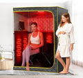 Portable 1-2 Personl Infrared Saunas for Home, Full Spectrum Infrared Sauna, Full Size Large Space Spa, 2 Portable Upgrade Chair, Oversize Full Body Home Sauna Spa for Relaxation & Detox