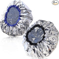 TCOTBE 2 pieces conditioning caps made of aluminum foil, thickened shower caps for hot oil treatment, reusable hair processing caps for home and salon use, hair dyeing and hot oil treatment tools