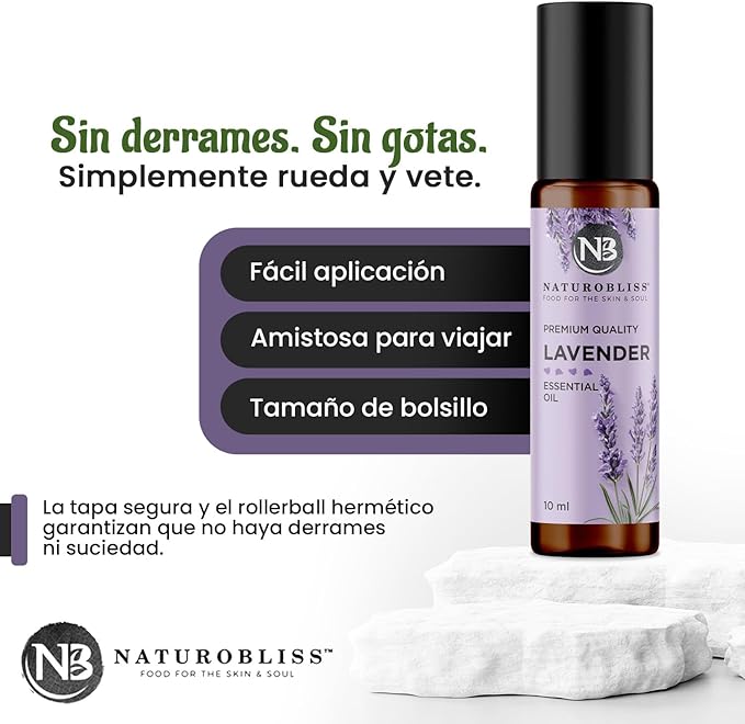 NaturoBliss Lavender Essential Oil Roll On, 10 ml
