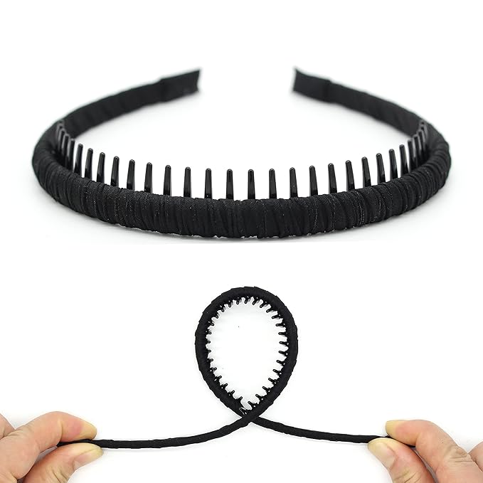 JOBAND Women's Fashion Headbands teeth comb hair bands Comfy hair accessories Non-slip hair hoop(4 Colors)